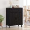 vidaXL Buffet Ch&ecirc;ne noir 69,5 x 34 x 90 cm Bois d'ing&eacute;nierie