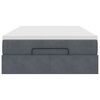 vidaXL Lit ottoman avec matelas gris fonc&eacute; 120x190 cm velours