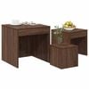 vidaXL Tables gigognes 3 pcs Ch&ecirc;ne marron Bois d'ing&eacute;nierie