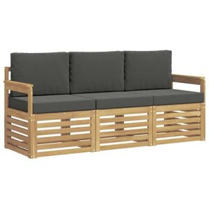 vidaXL Ensembles de canap&eacute;s 3 pc Blanc et anthracite Polyester