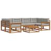 vidaXL Ensemble de canap&eacute;s d'ext&eacute;rieur 7 pcs Gris Naturel et Clair