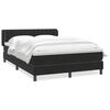 vidaXL Sommier &agrave; lattes de lit avec matelas noir 160x210 cm velours