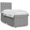vidaXL Sommier &agrave; lattes de lit avec matelas Gris clair 100x200cm Tissu