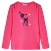 T-shirt enfants à manches longues rose vif 116