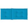 vidaXL Coussins de chaise de jardin &agrave; dossier haut lot de 2 bleu tissu
