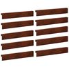 vidaXL Profil&eacute; de recouvrement de jardin 10 pc 100 x 6 x 15 cm