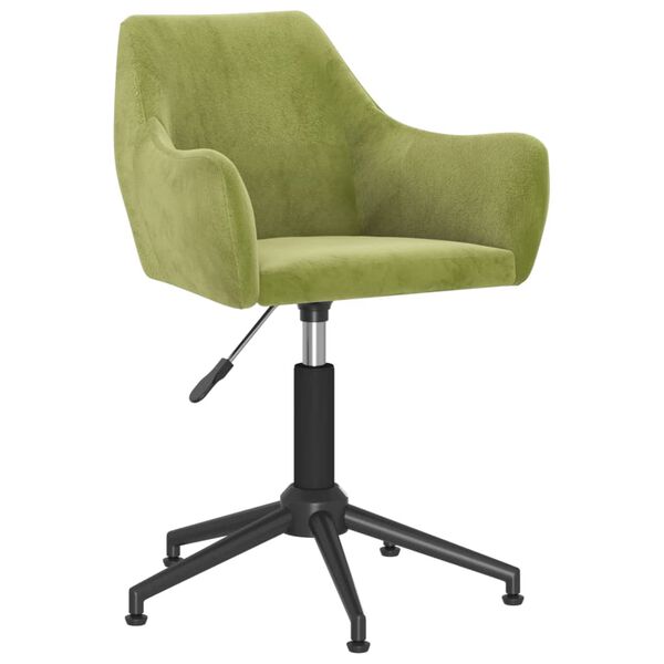 vidaXL Chaises pivotantes &agrave; manger lot de 6 vert clair velours