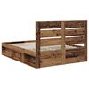 vidaXL Cadre de lit Bois ancien 140 x 190 cm Bois de pin massif