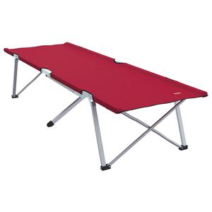 vidaXL Lit de camping pliant Rouge 194 x 62,5 x 42,5 cm