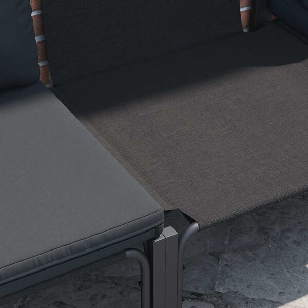 vidaXL Ensemble de canapé de jardin Anthracite Acier