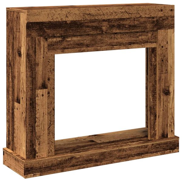 VidaXL Cadre de cheminée vieux bois 100x30x87,5 cm bois d'ingénierie