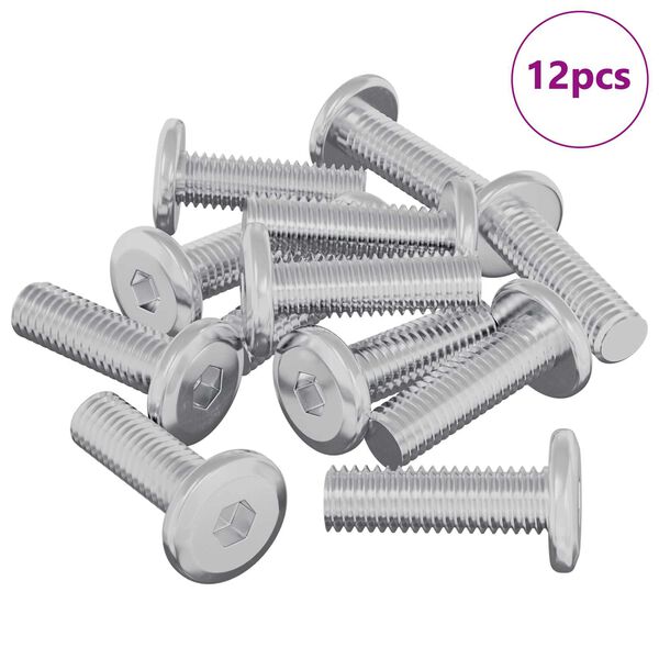 vidaXL Vis 12 pcs Argent&eacute; 8 x 25 mm Acier