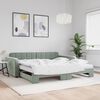 vidaXL Lit de jour et gigogne et matelas gris clair 100x200 cm velours