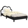 vidaXL Cadre de lit pour enfants avec t&ecirc;te de lit Noir 80 x 200 cm PU