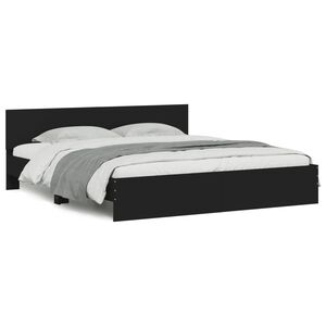 vidaXL Cadre de lit sans matelas noir 180x200 cm