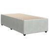 vidaXL Sommier &agrave; lattes de lit et matelas Gris clair 90x200 cm Velours