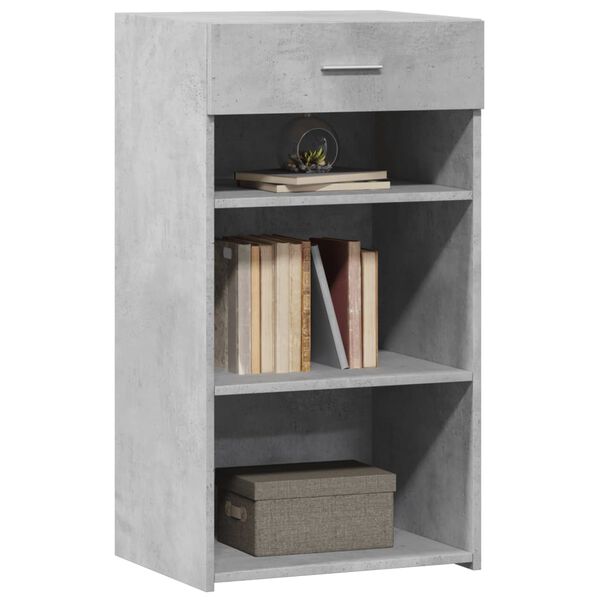 vidaXL Buffet gris béton 50x42,5x93 cm bois d'ingénierie