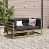 vidaXL Salon de jardin 2 pcs bois de pin impr&eacute;gn&eacute;