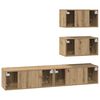 vidaXL Ensemble meuble TV 4 pcs Ch&ecirc;ne artisanal Bois d'ing&eacute;nierie