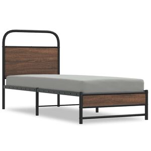 vidaXL Cadre de lit sans matelas 80x200cm ch&ecirc;ne marron bois ing&eacute;nierie