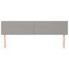 vidaXL T&ecirc;tes de lit 2 pcs Gris clair 80x5x78/88 cm Tissu