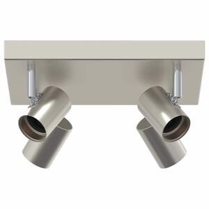 vidaXL Spot de plafond Nickel 26 x 26 x 11,5 cm M&eacute;tal