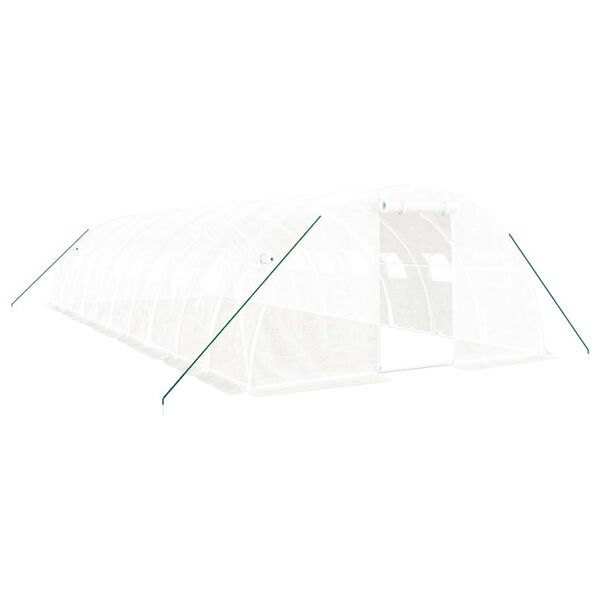 vidaXL Serre avec cadre en acier blanc 40 m&sup2; 10x4x2 m