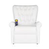 vidaXL Chaise de massage &eacute;lectrique Blanc cr&egrave;me 78 x 148 x 71 cm