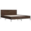 vidaXL Cadre de lit sans matelas chêne marron 135x190 cm