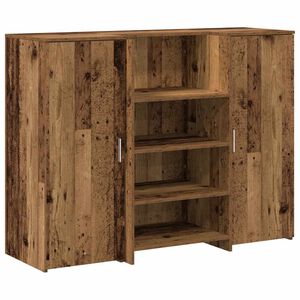vidaXL Bureau de r&eacute;ception vieux bois 135x50x103,5cm bois d'ing&eacute;nierie