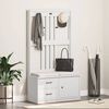 vidaXL Portemanteau SANDNES blanc 87x40x159,5 cm bois massif pin