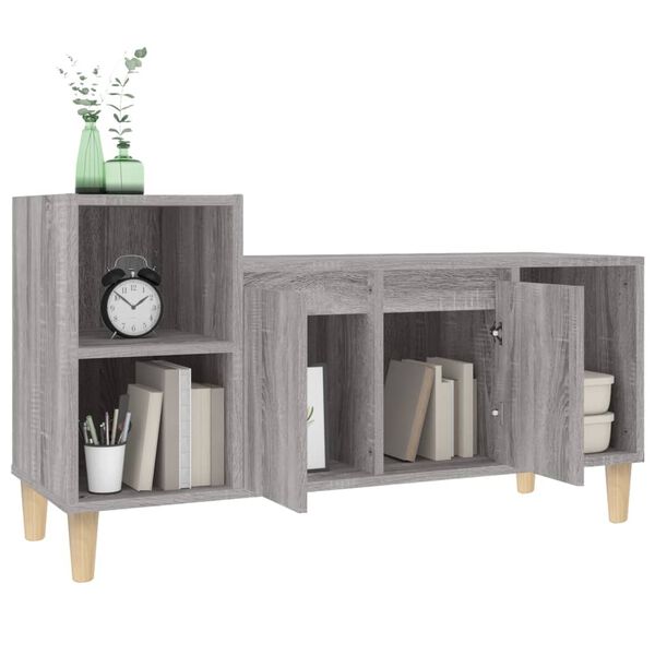 vidaXL Meuble TV Sonoma gris 100x35x55 cm Bois d'ingénierie