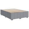 vidaXL Sommier &agrave; lattes de lit avec matelas Gris clair 140x200cm Tissu