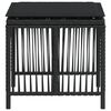 vidaXL Tabourets de jardin et coussins lot de 4 noir 41x41x36 cm rotin