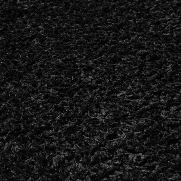 vidaXL Tapis shaggy &agrave; poils hauts Noir 80x150 cm 50 mm