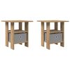 vidaXL Table de chevet 2 pcs Ch&ecirc;ne artisanal 41 x 40 x 45 cm