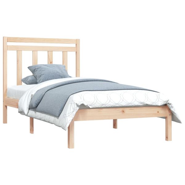 vidaXL Cadre de lit sans matelas 90x190 cm bois massif