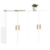 vidaXL Armoires murales 2 pcs blanc brillant bois d'ing&eacute;nierie