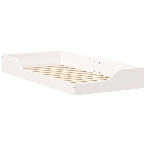 vidaXL Cadre de lit Blanc 80 x 200 cm Pin massif