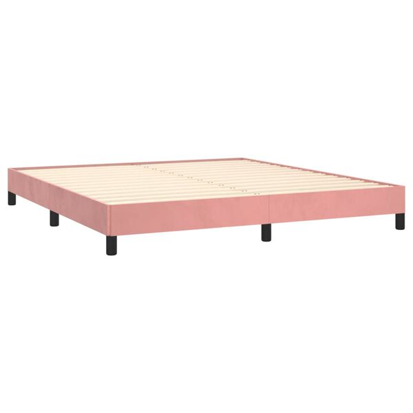 VidaXL Cadre de lit sans matelas rose 180x200 cm velours