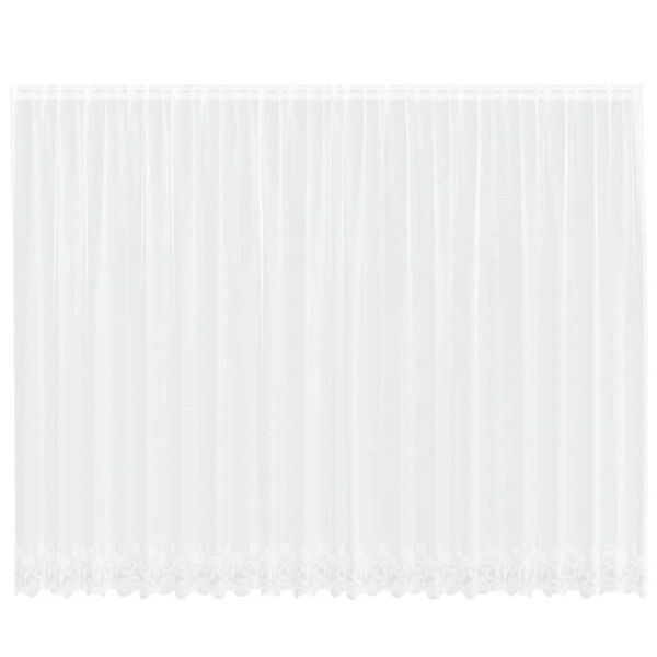 vidaXL Rideau en Dentelle Floral Blanc 245 x 500 cm Polyester