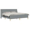 vidaXL Cadre de lit avec matelas avec t&ecirc;te de lit Polyester
