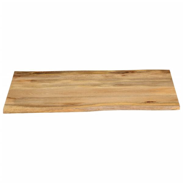 vidaXL Dessus de table 100x80x2,5 cm bord vivant bois massif manguier