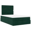 vidaXL Cadre de lit ottoman avec matelas vert fonc&eacute; 120x190 cm velours