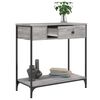 vidaXL Table console sonoma gris 75x34,5x75 cm bois d'ing&eacute;nierie