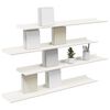 vidaXL &Eacute;tag&egrave;re flottante 4 pcs Blanc 100 x 18 x 2,5 cm Acier