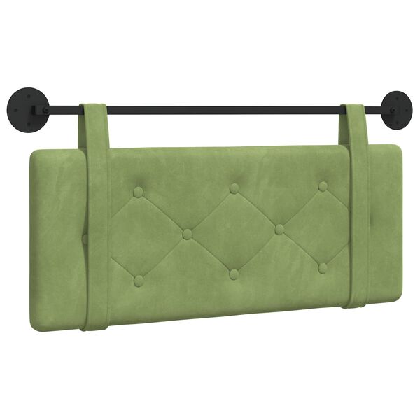 vidaXL T&ecirc;te de lit suspendue Vert clair 110 x 55 x 5 cm Velours