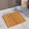 vidaXL Tapis de bain Uni Marron 59 x 40 cm bois