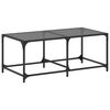 vidaXL Table basse avec dessus en verre noir 98,5x50x40 cm acier