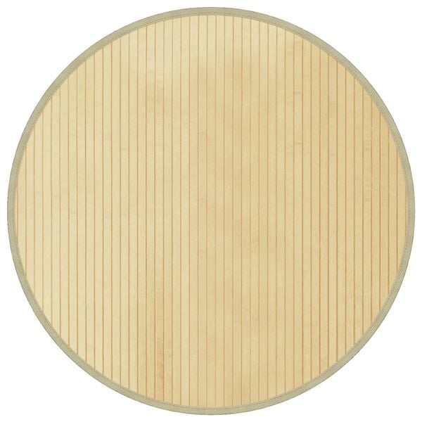 vidaXL Tapis rond naturel clair 80 cm bambou